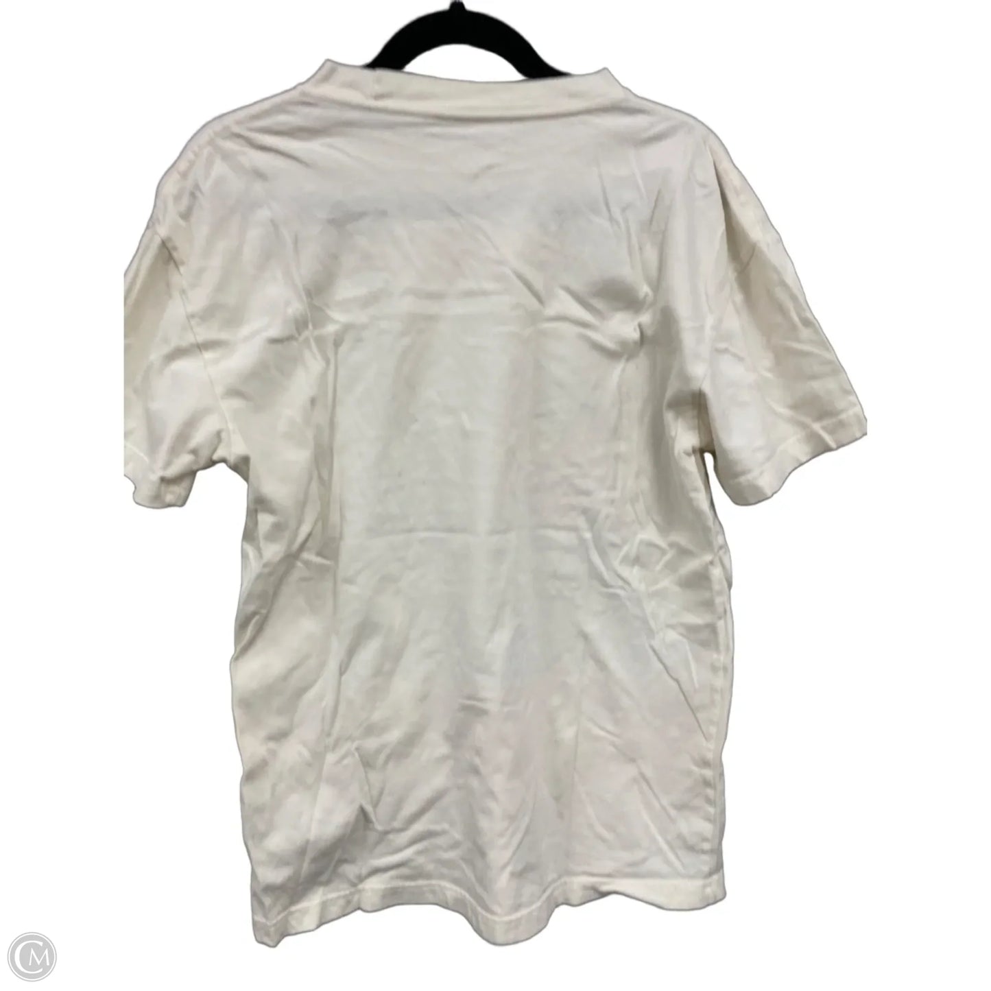 Top Short Sleeve Basic By Abercrombie And Fitch In Cream & Red, Size: M