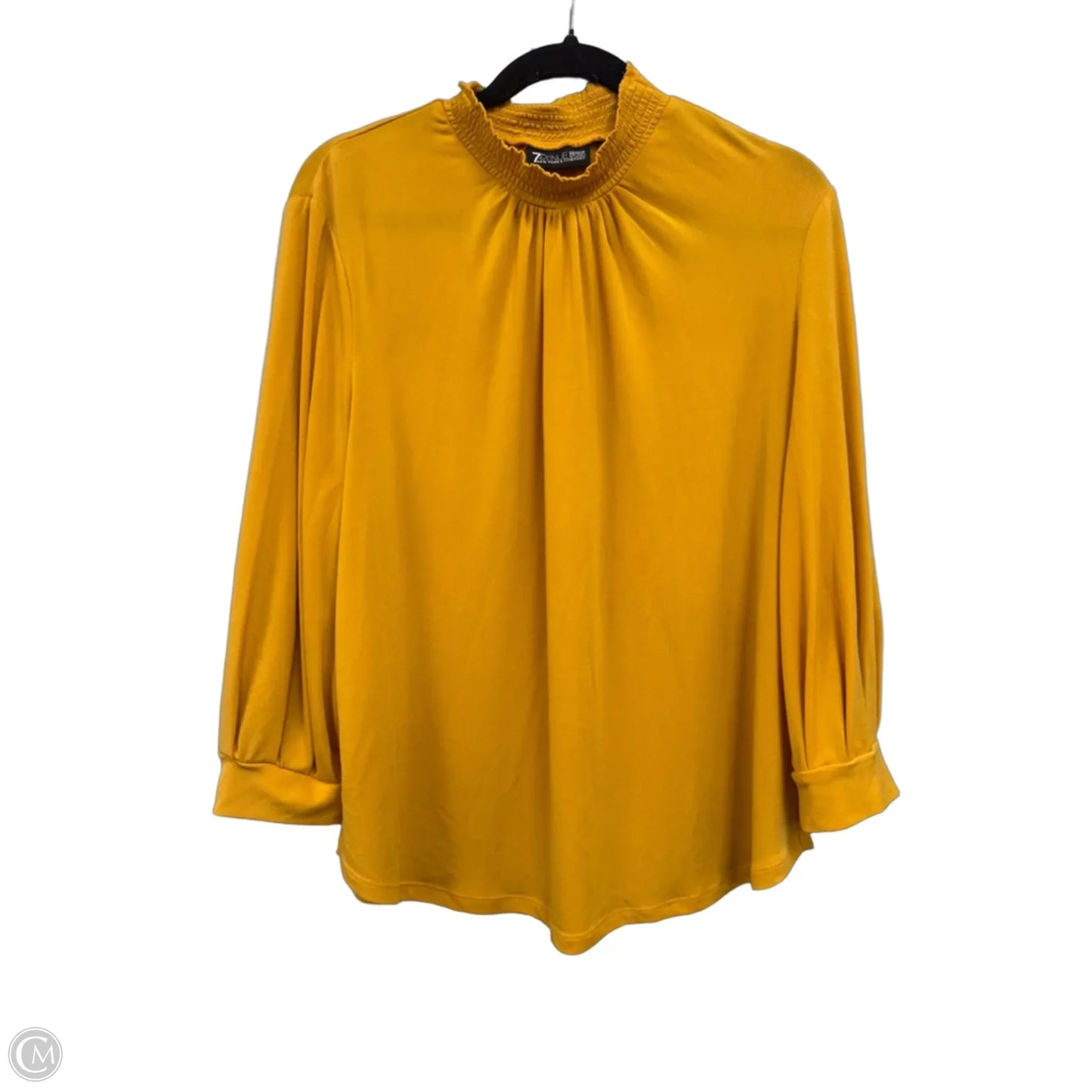 Top Long Sleeve By New York And Co In Gold, Size: Xl