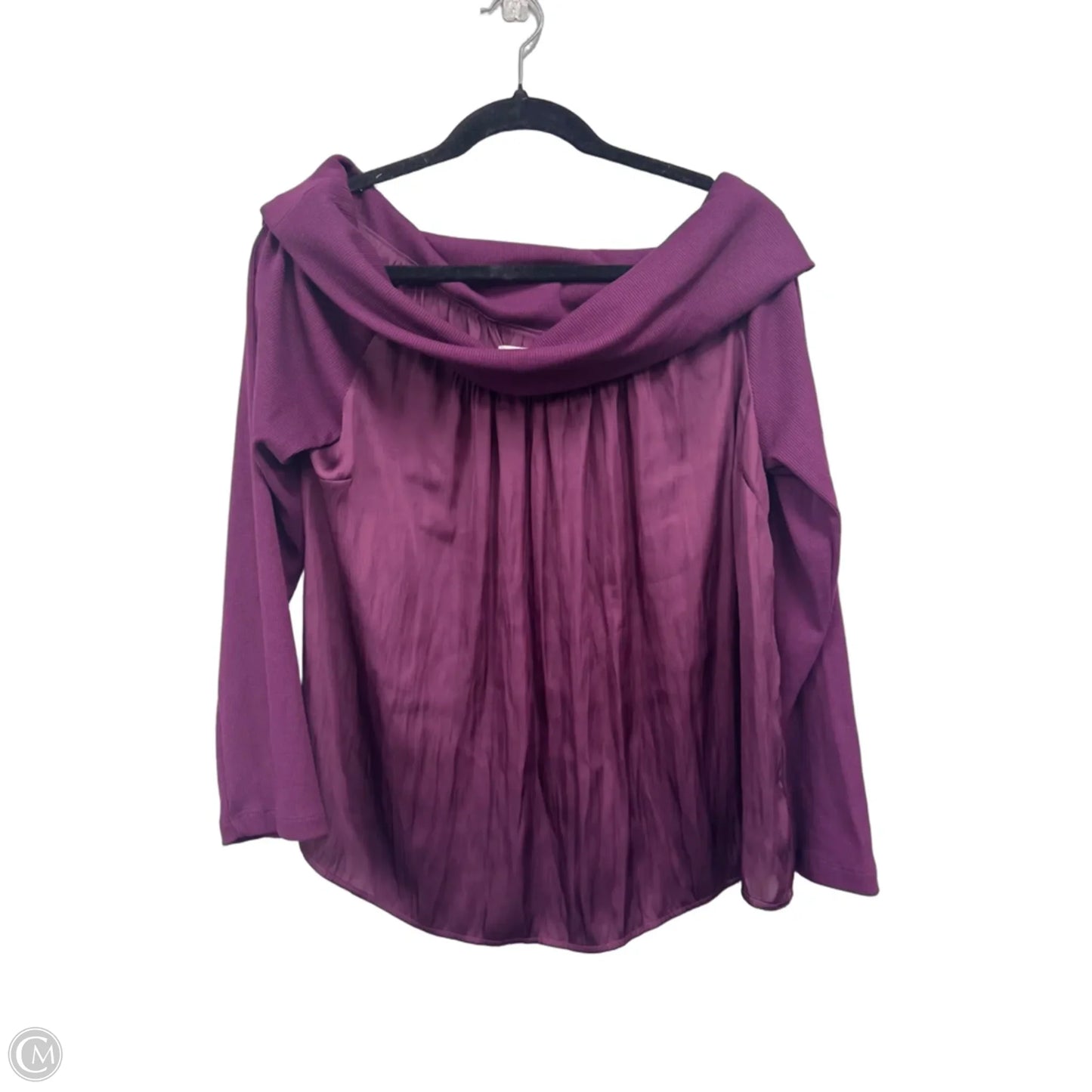 Top Long Sleeve By Loft In Purple, Size: Xxl