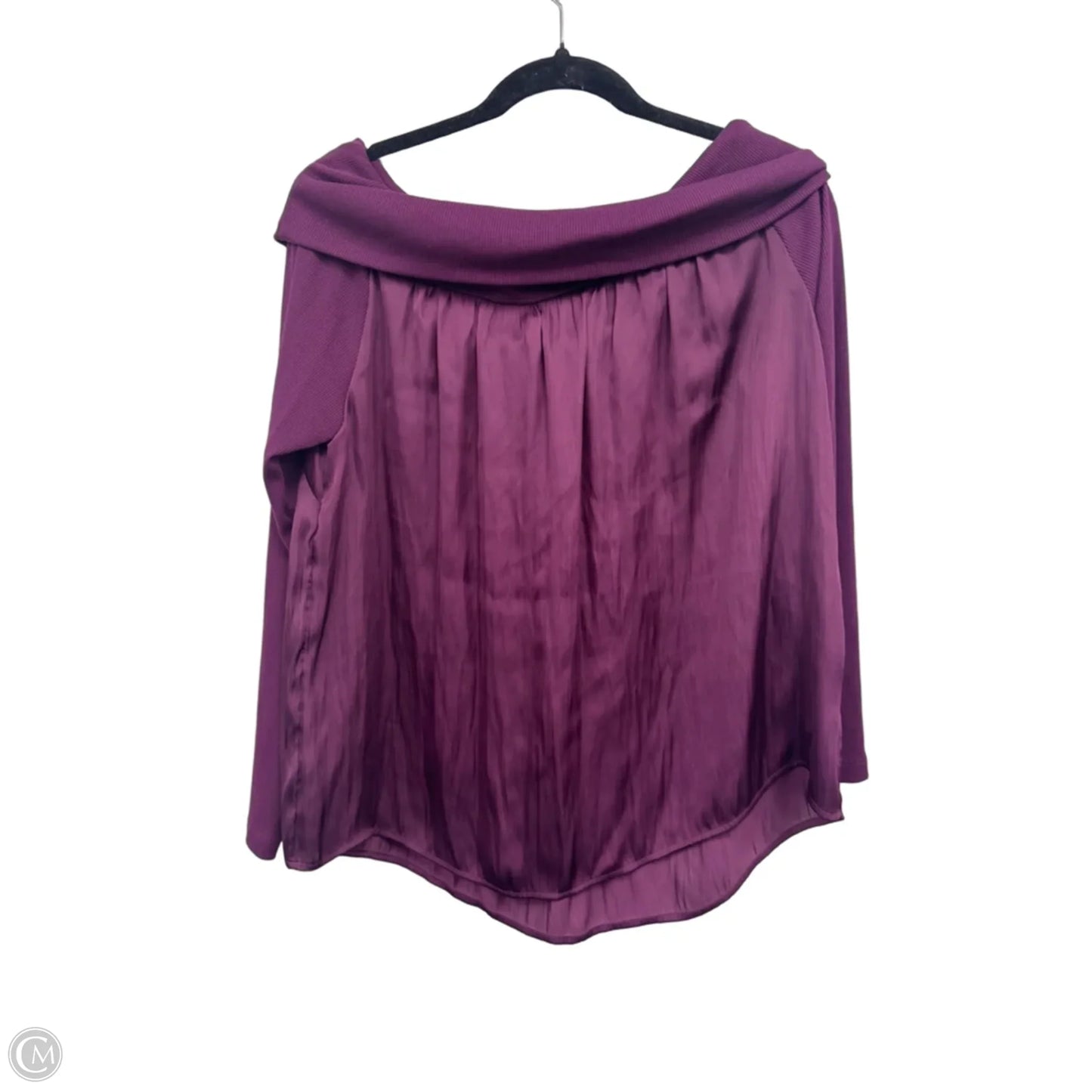 Top Long Sleeve By Loft In Purple, Size: Xxl