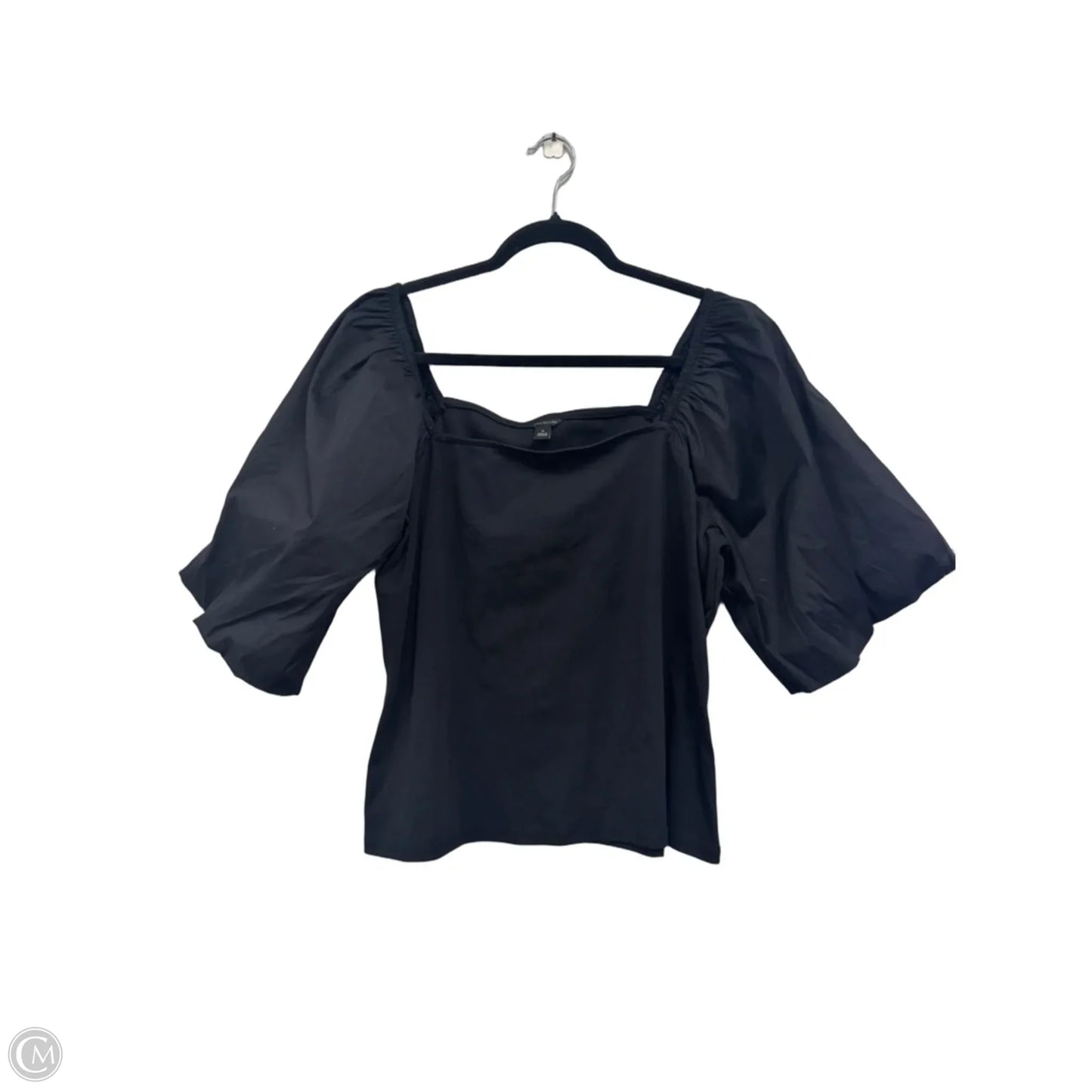 Top Short Sleeve By Ann Taylor In Black, Size: Xl