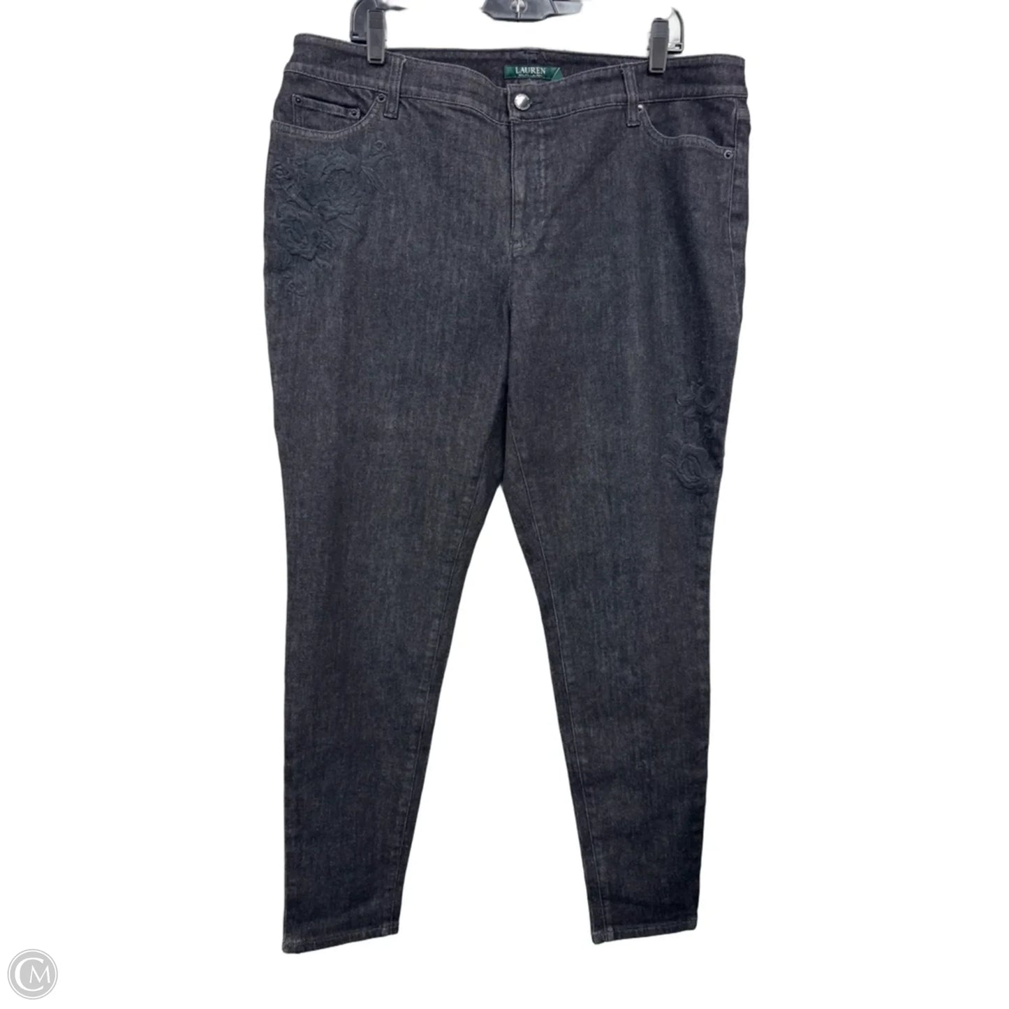 Jeans Skinny By Lauren By Ralph Lauren In Black, Size: 16