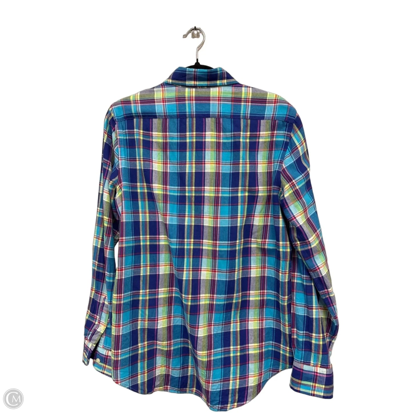 Top Long Sleeve By Ralph Lauren In Blue & Red, Size: L