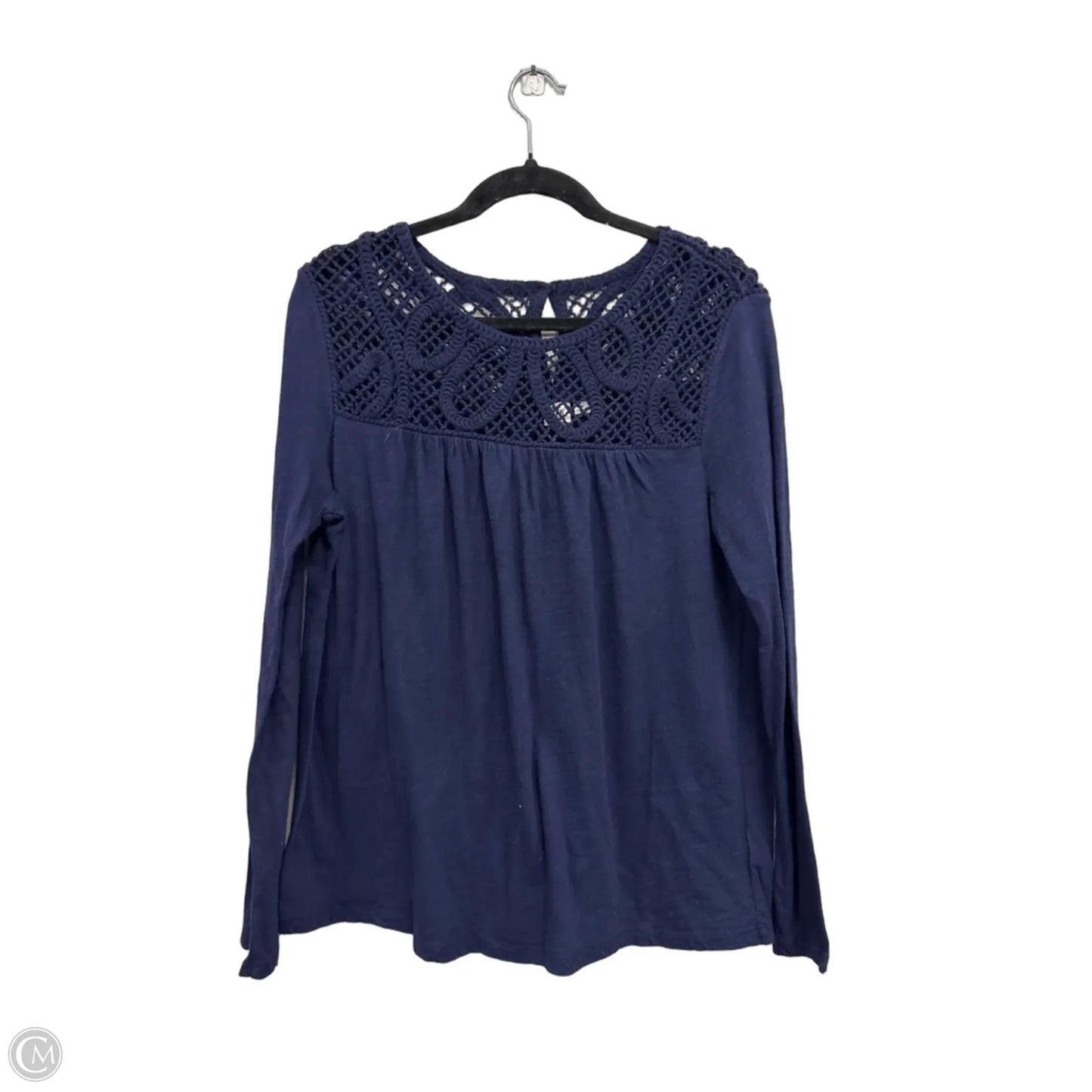 Top Long Sleeve By Gap In Navy, Size: M