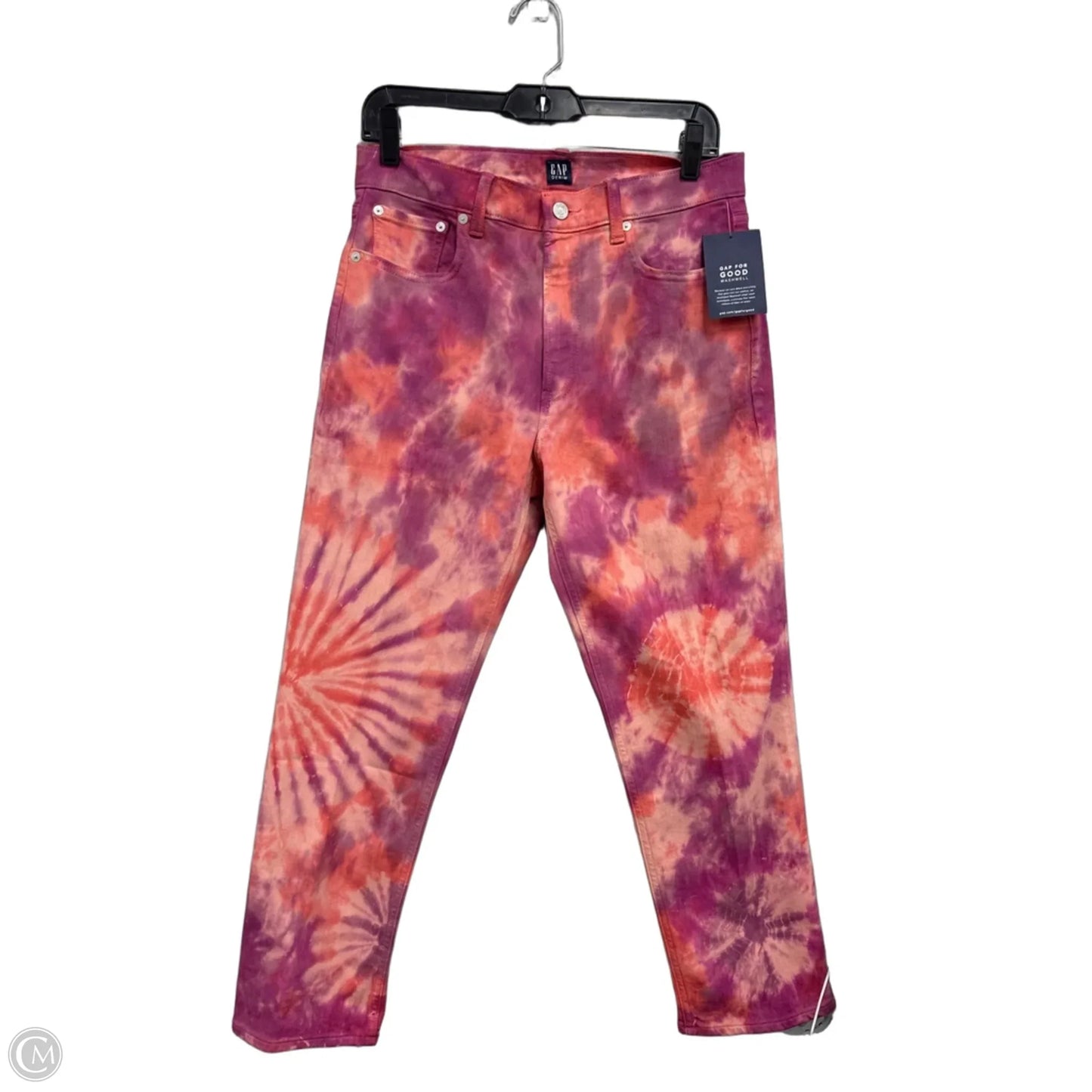 Jeans Straight By Gap In Orange & Purple, Size: 8
