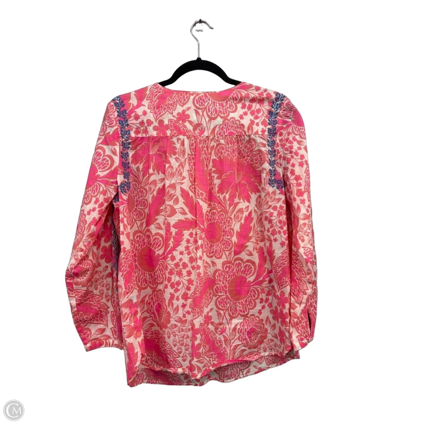 Top Long Sleeve By J. Crew In Orange & Pink, Size: 10