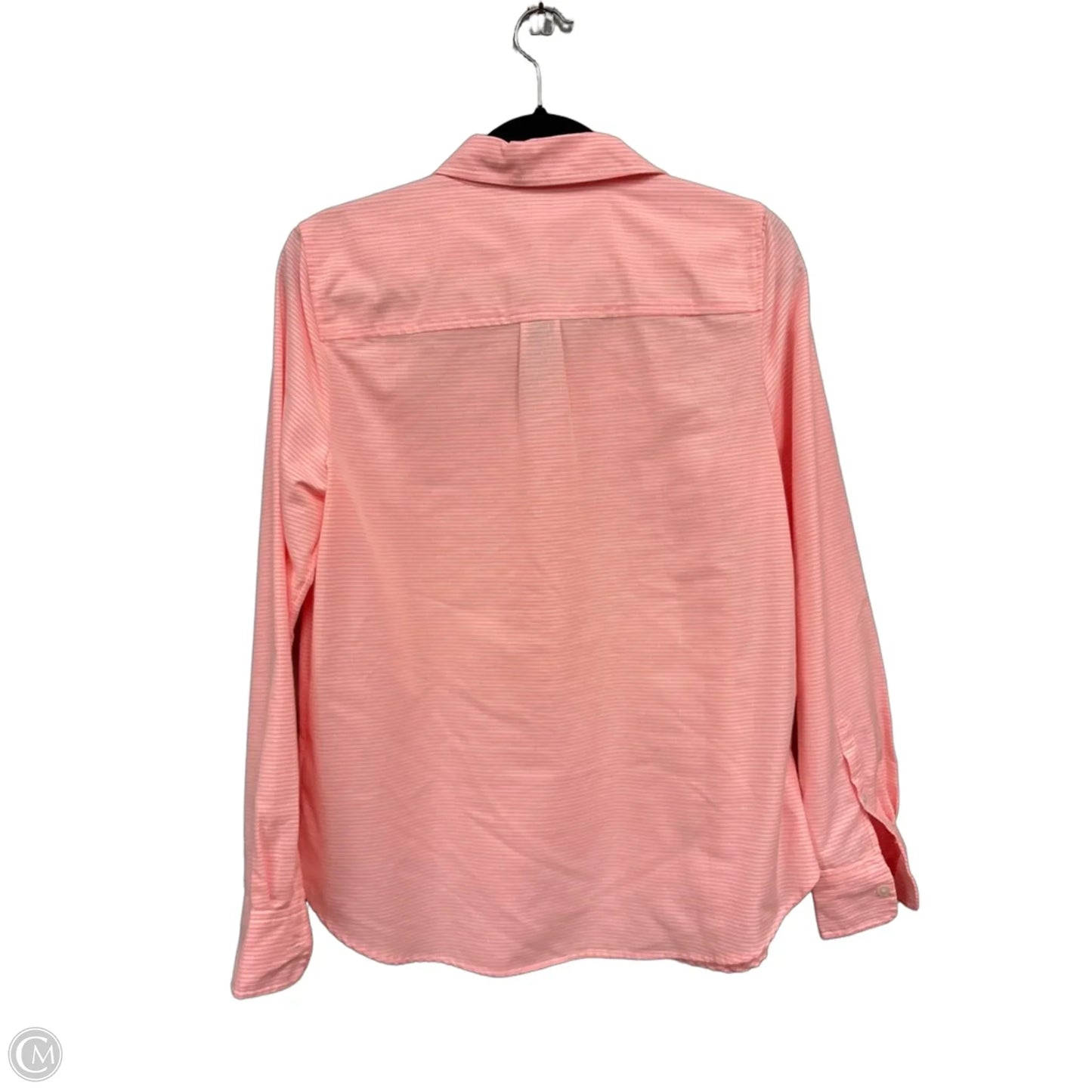 Top Long Sleeve By J. Crew In Orange & White, Size: 10