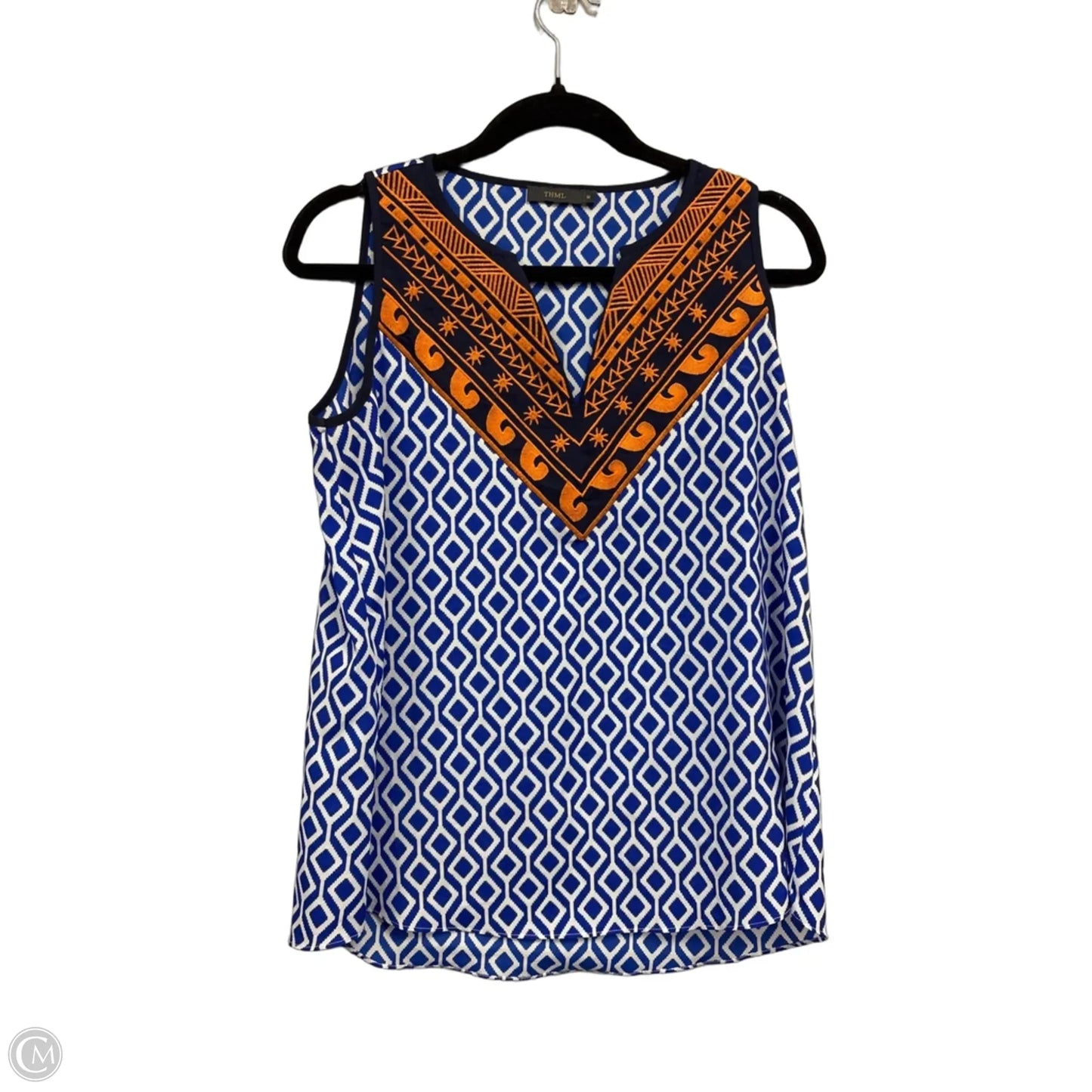 Top Sleeveless By Thml In Blue & Orange, Size: M
