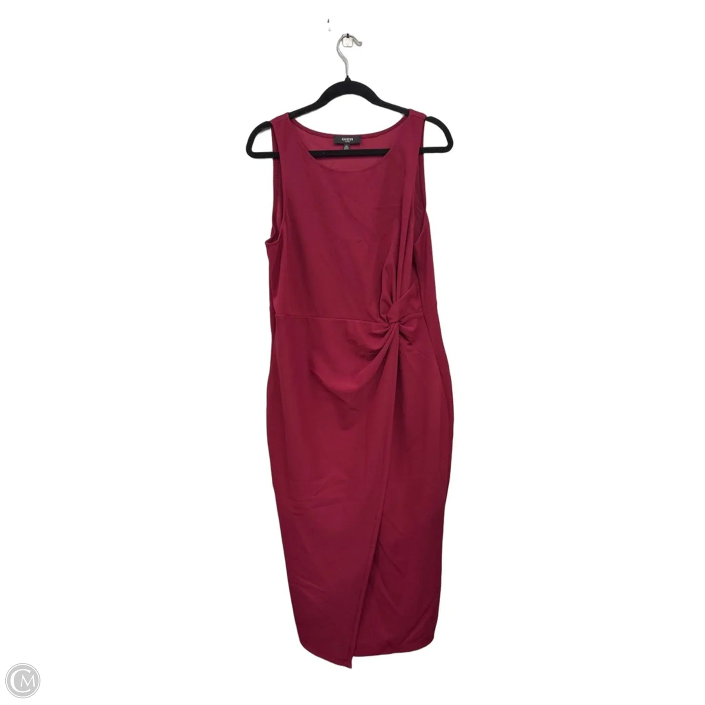 Dress Casual Midi By Guess In Maroon, Size: Xxl