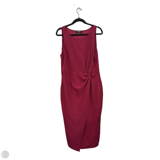 Dress Casual Midi By Guess In Maroon, Size: Xxl
