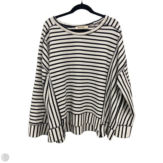 Top 3/4 Sleeve By Three Bird Nest In Black & Cream, Size: L
