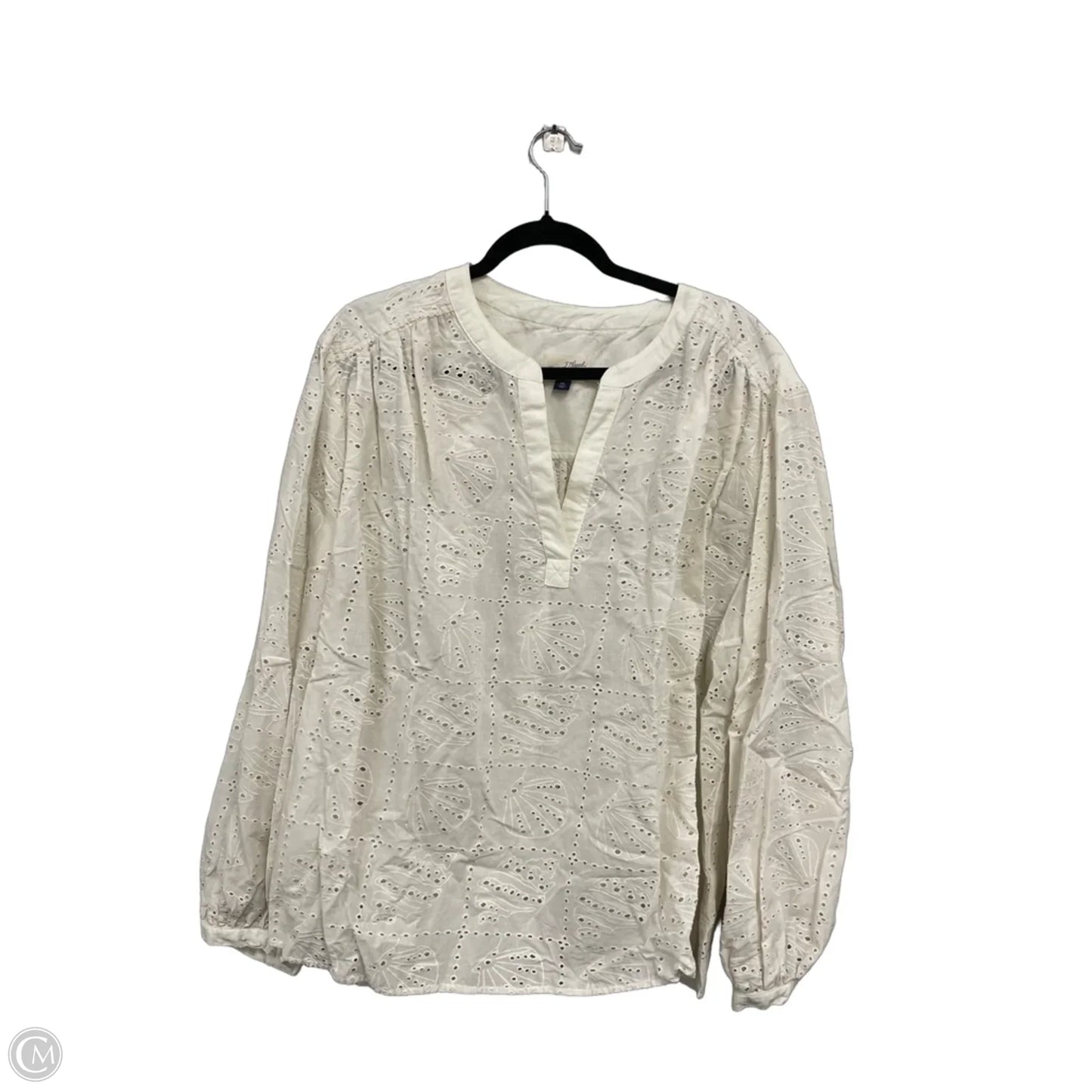 Top Long Sleeve By Universal Thread In Cream, Size: Xxl
