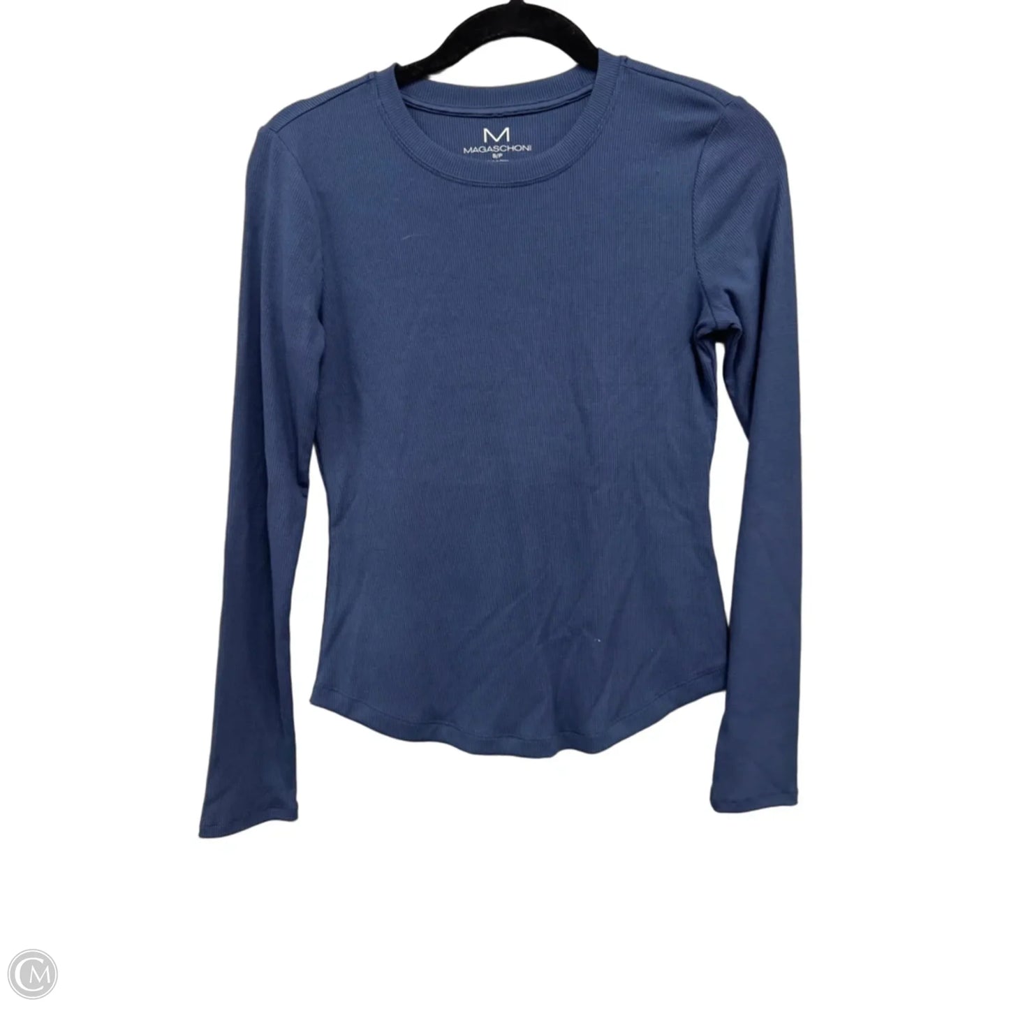 Top Long Sleeve By Magaschoni In Blue, Size: Xl