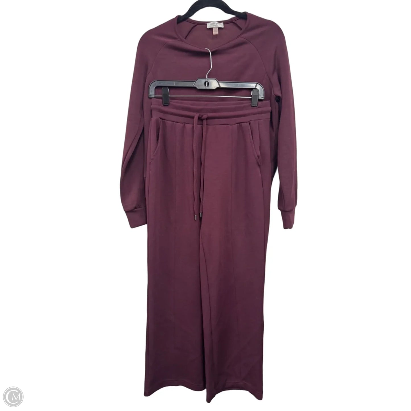 Lounge Set Pants By Cable And Gauge In Maroon, Size: S