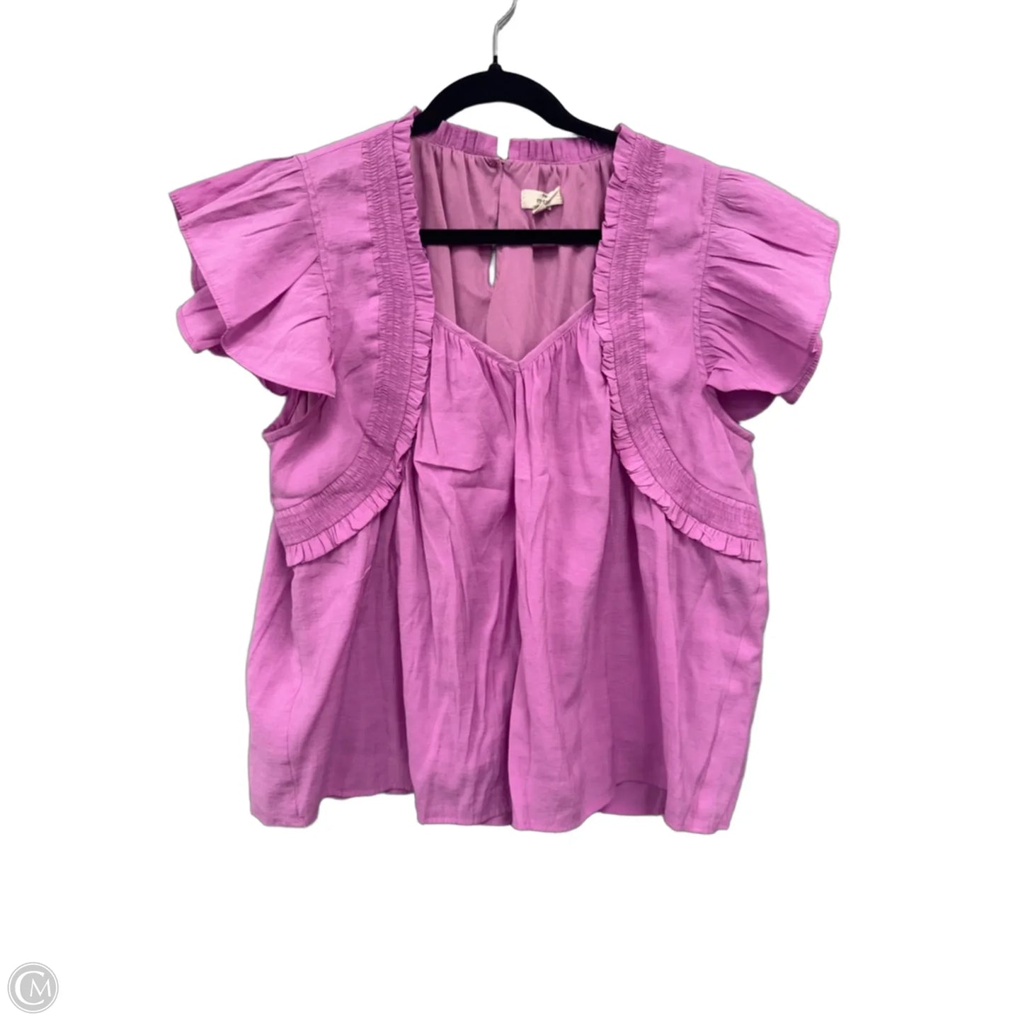 Top Short Sleeve By Entro In Pink, Size: L