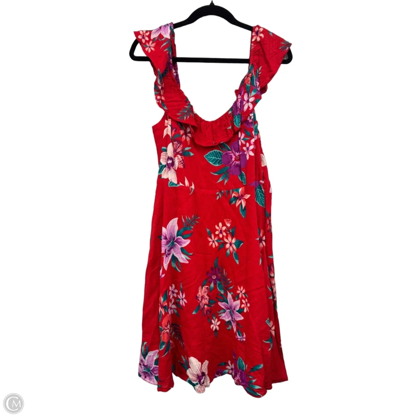 Dress Casual Short By Old Navy In Green & Red, Size: L