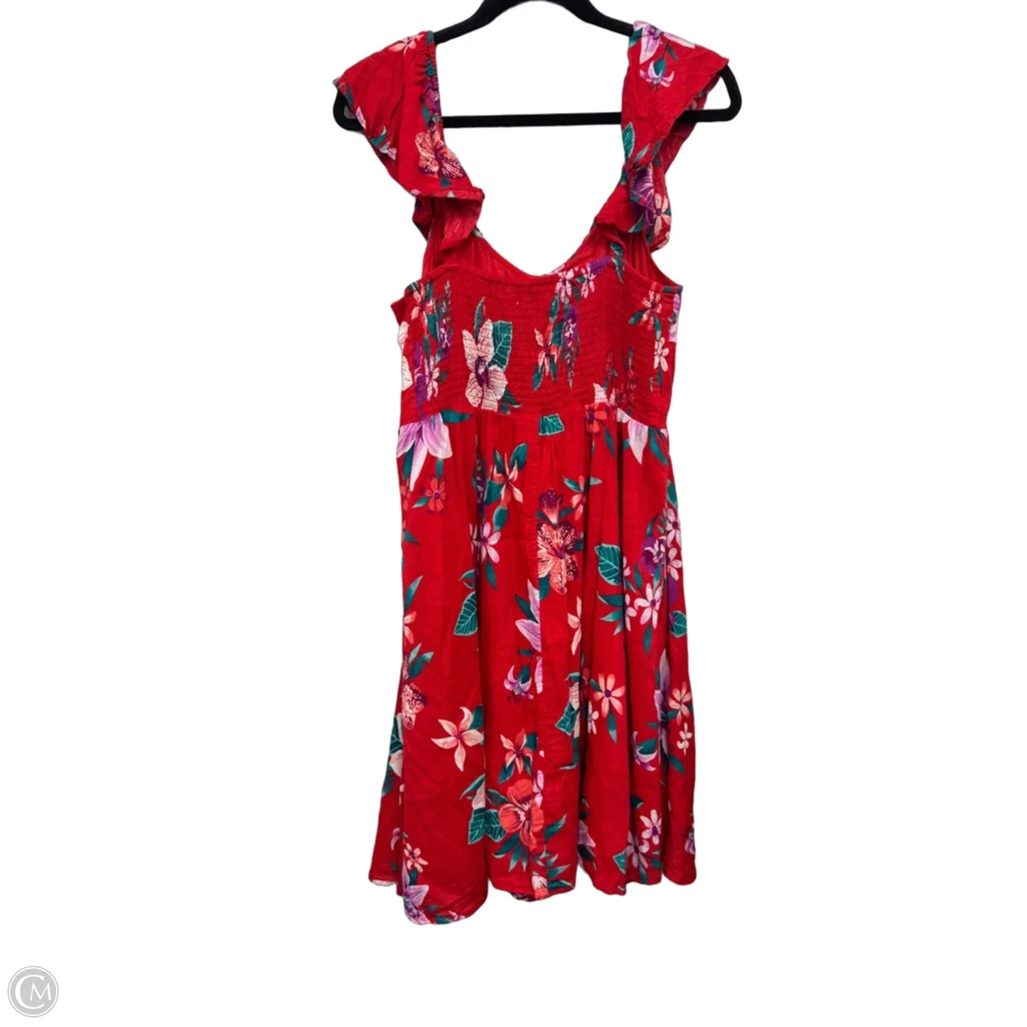 Dress Casual Short By Old Navy In Green & Red, Size: L