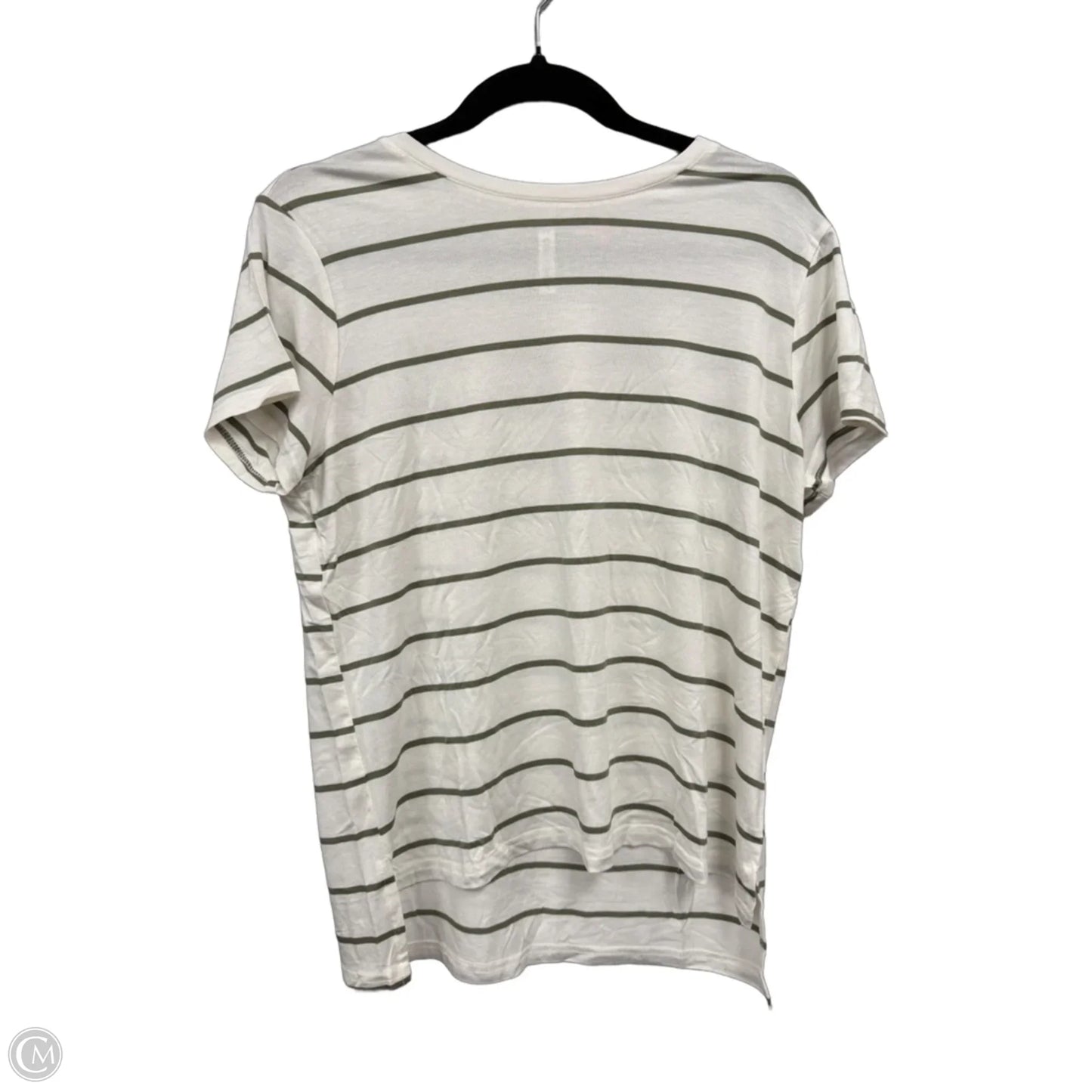 Top Short Sleeve By Clothes Mentor In Cream & Green, Size: L