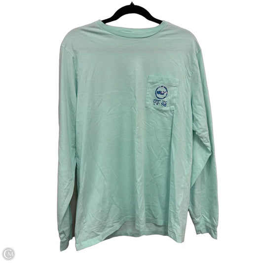 Top Long Sleeve Basic By Vineyard Vines In Green, Size: M