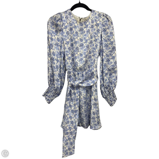 Dress Designer By Alice + Olivia In Blue & White, Size: 6