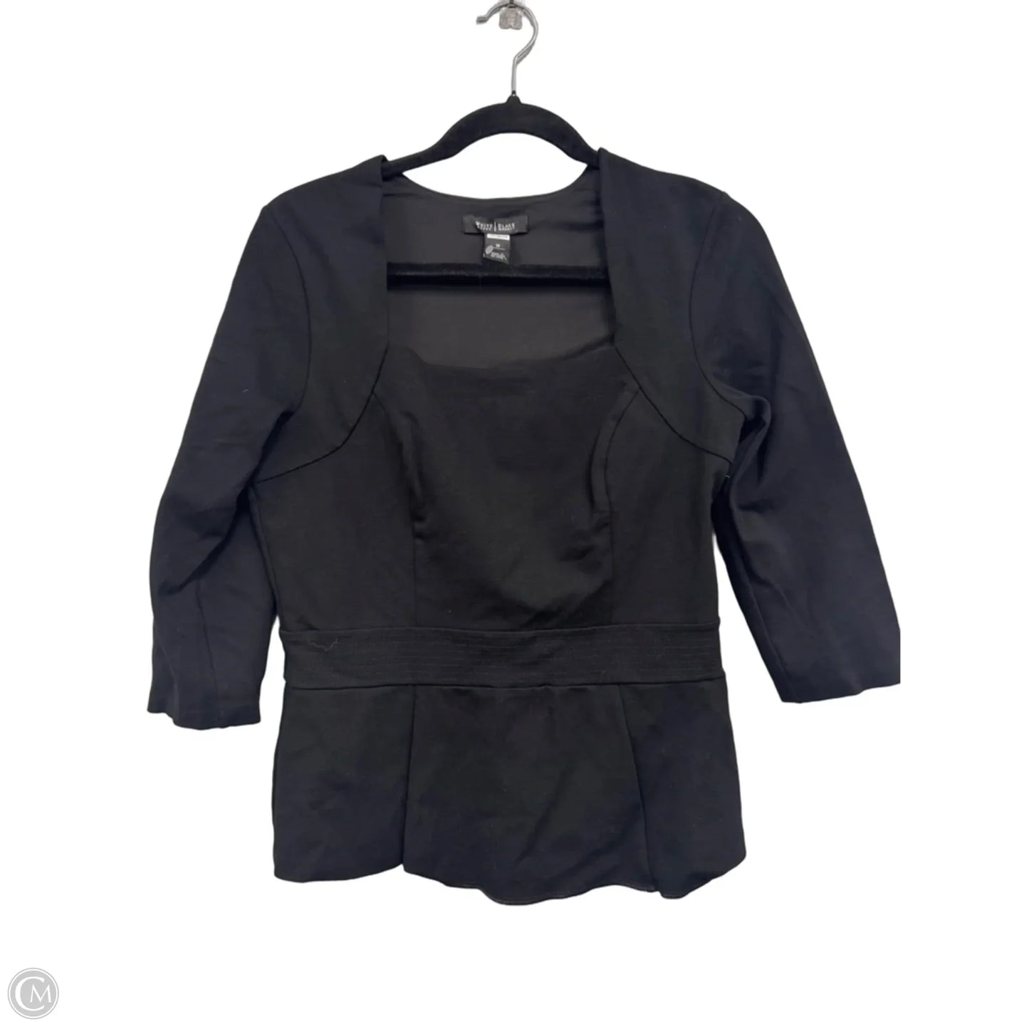 Top Long Sleeve By White House Black Market In Black, Size: M