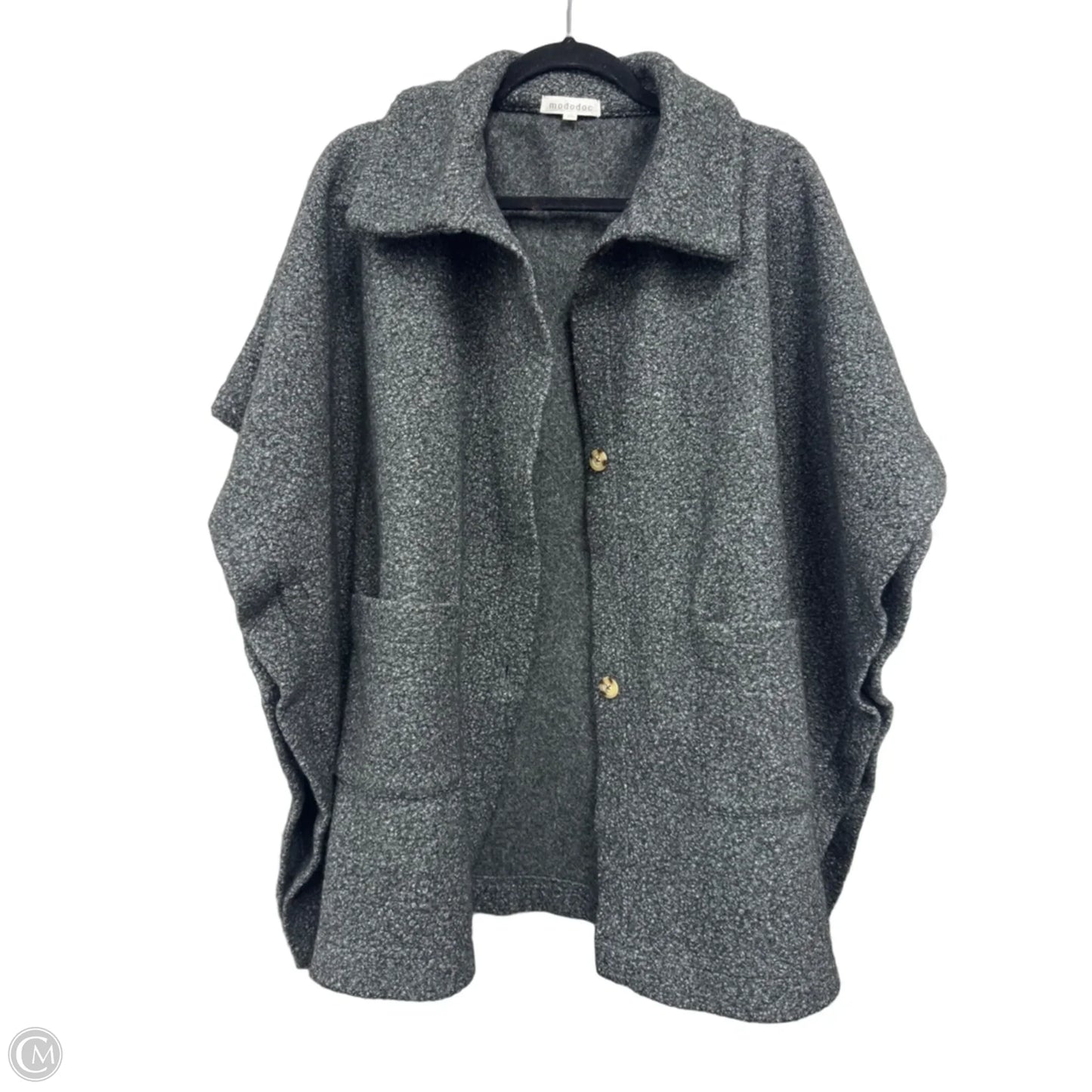 Poncho By Clothes Mentor In Grey, Size: S