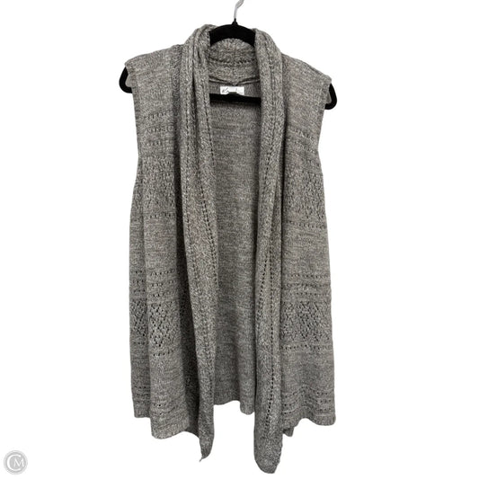 Cardigan By Kim Rogers In Grey & White, Size: Xl