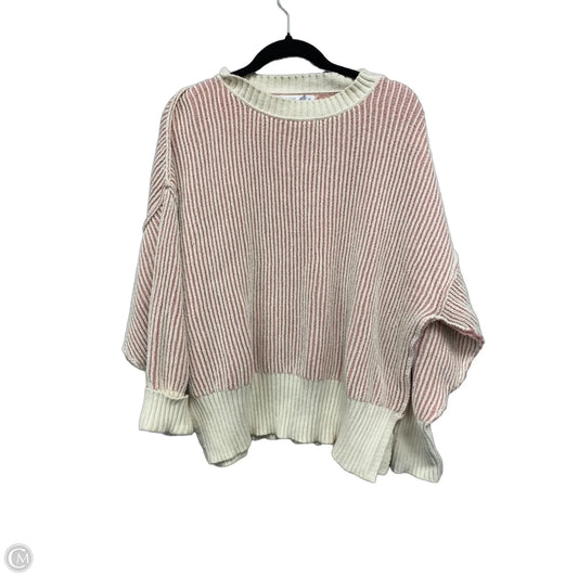 Sweater By Altard State In Cream & Pink, Size: M