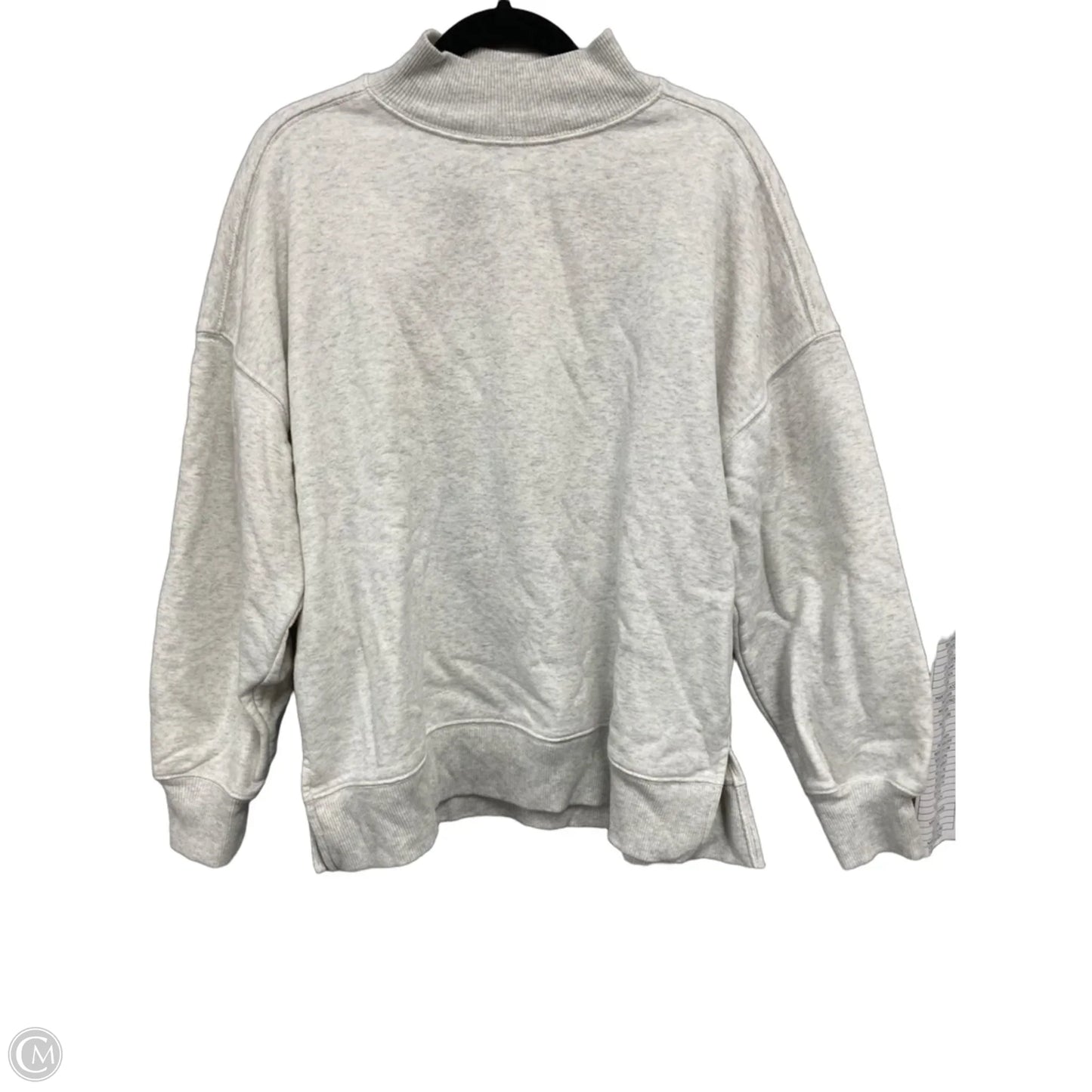 Sweatshirt Collar By American Eagle In Grey, Size: M