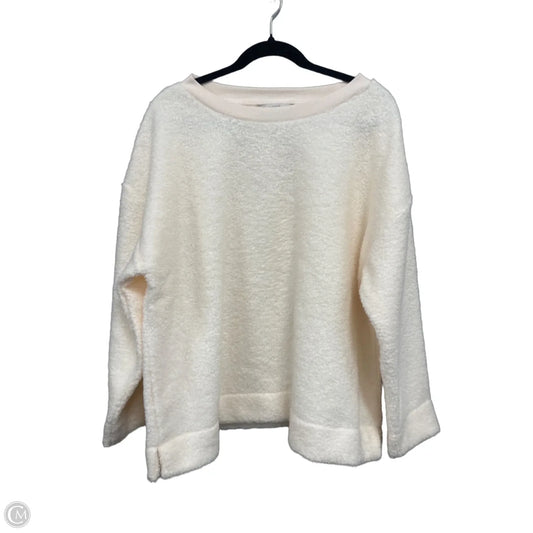 Sweatshirt Crewneck By Loft In Cream, Size: 1x