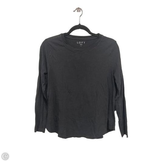 Top Long Sleeve Basic By Loft In Black, Size: L