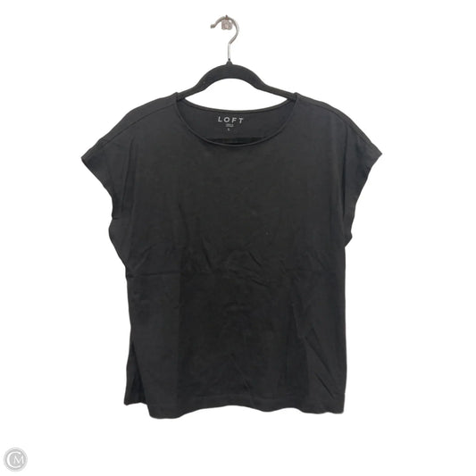 Top Short Sleeve Basic By Loft In Black, Size: L