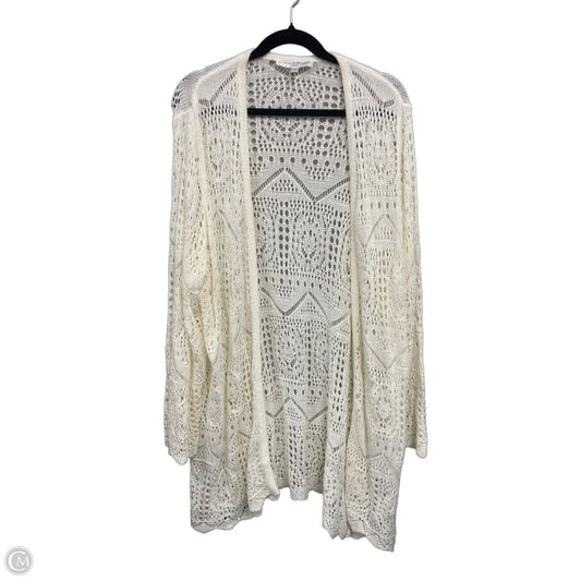 Cardigan By Chelsea And Theodore In Cream, Size: 3x