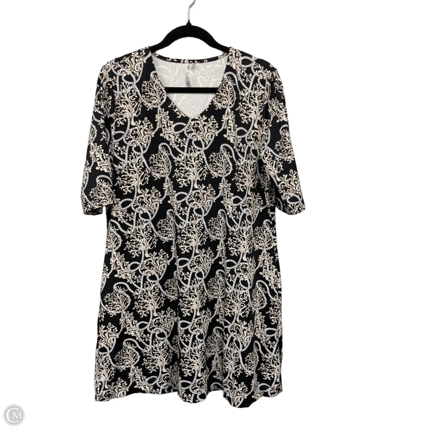 Dress Casual Short By Lulu B In Black & Tan, Size: Xl