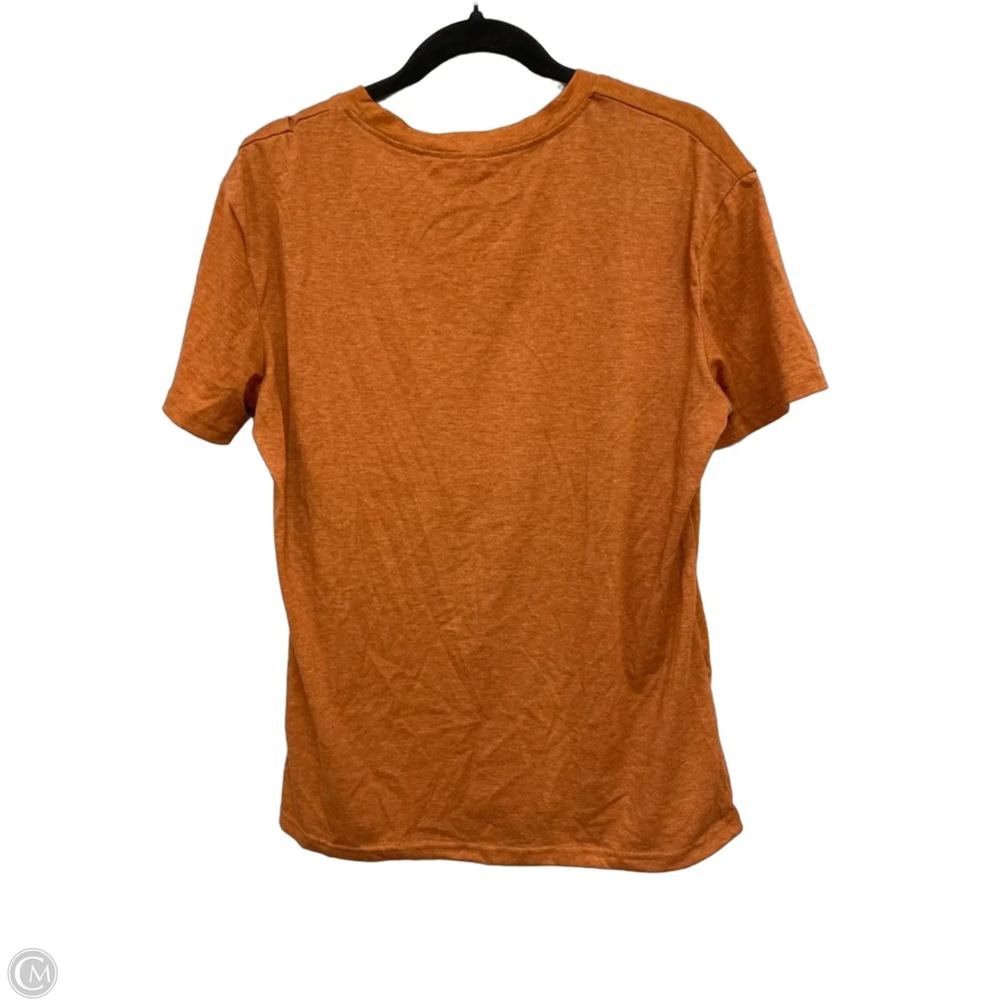 Top Short Sleeve Basic By Clothes Mentor In Black & Orange, Size: L