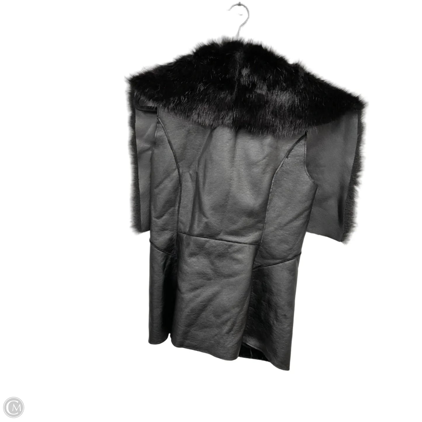Vest Faux Fur & Sherpa By Clothes Mentor In Black, Size: S