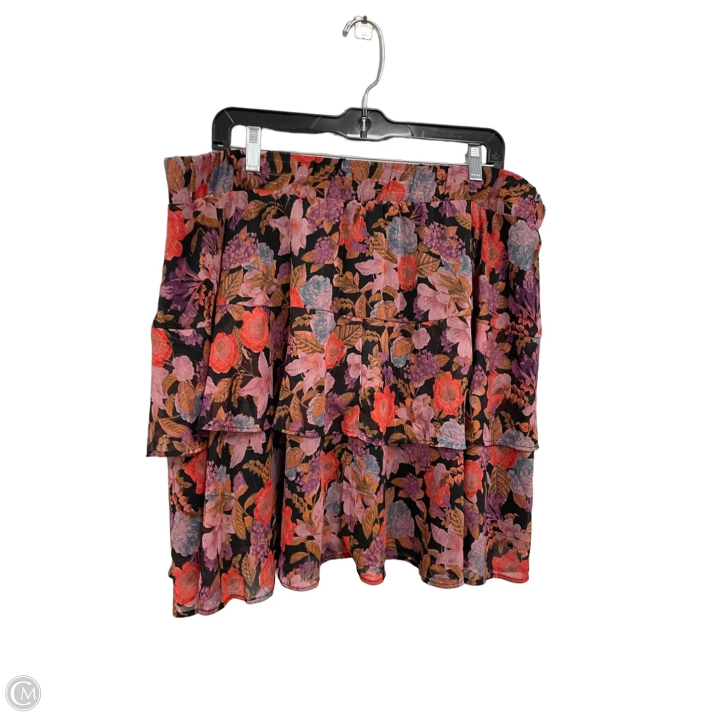 Skirt Mini & Short By Torrid In Black & Orange, Size: 2x