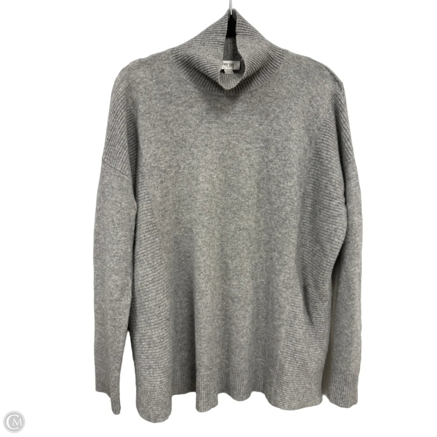 Sweater Cashmere By Per Se In Grey, Size: L
