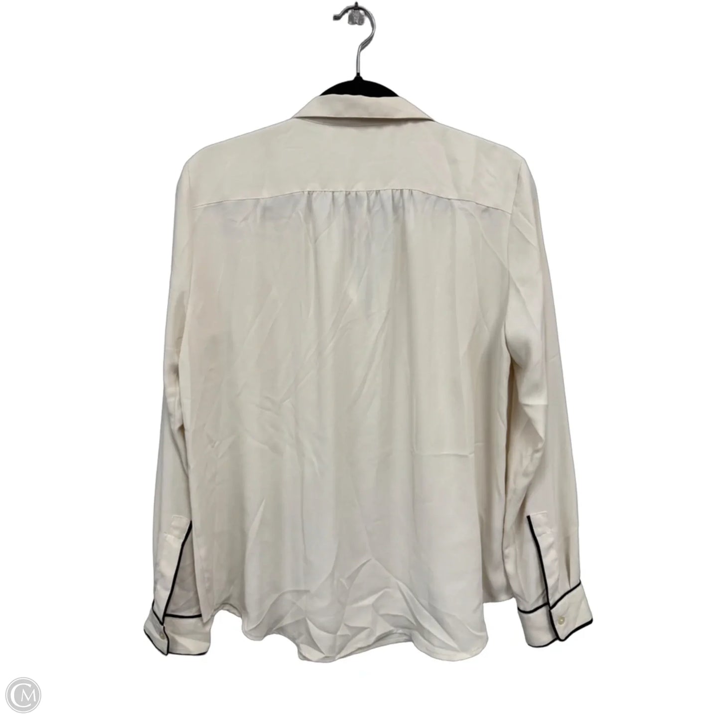 Blouse Long Sleeve By Loft In Cream, Size: M