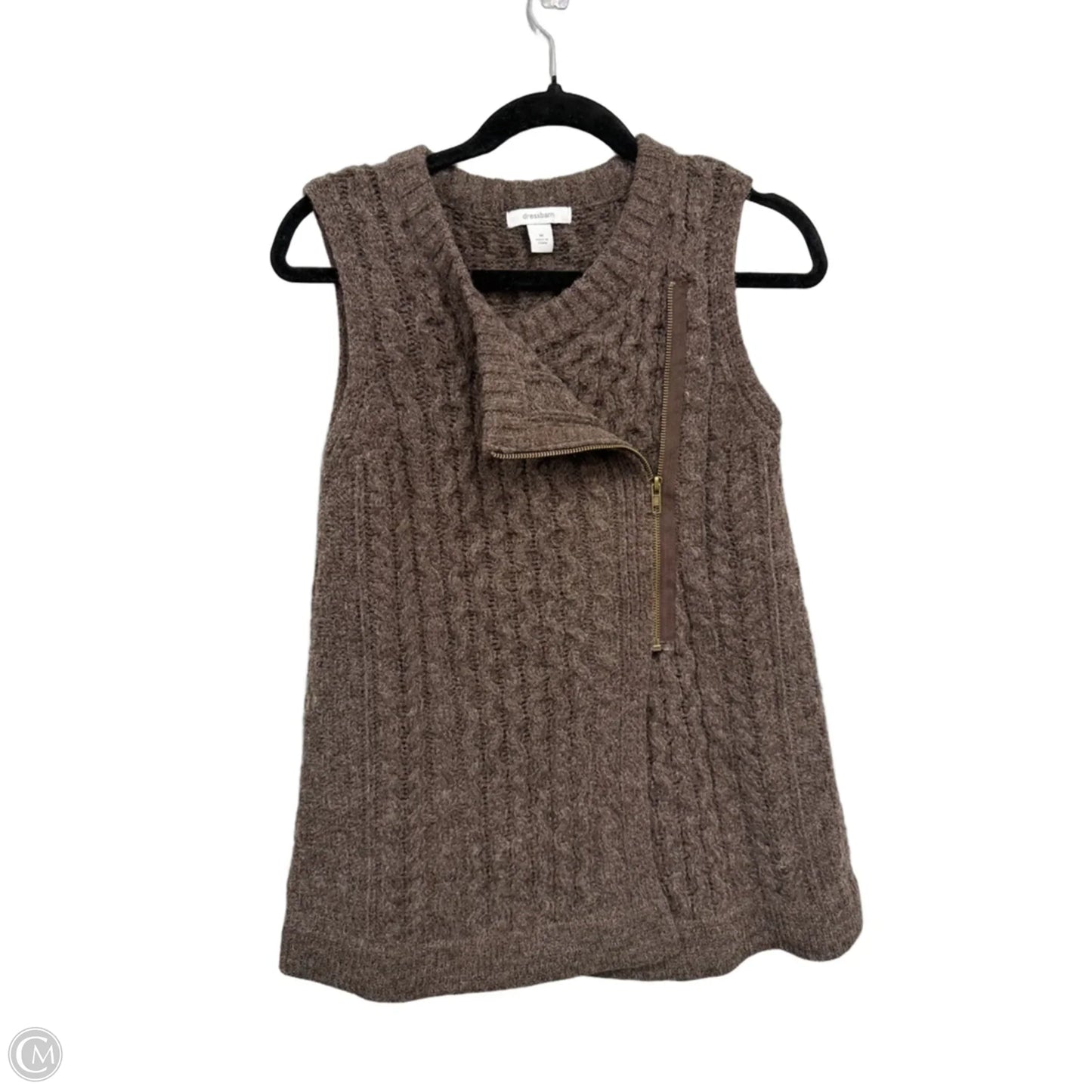 Vest Sweater By Dressbarn In Brown, Size: M