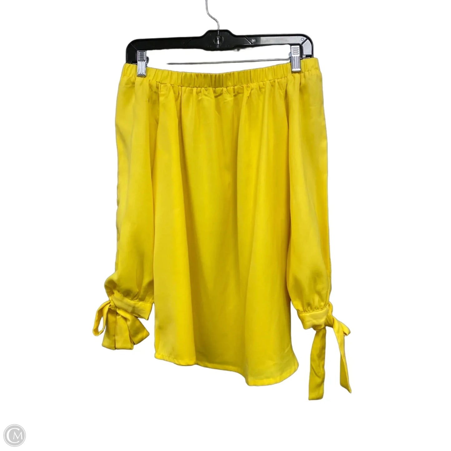 Top 3/4 Sleeve By Shein In Yellow, Size: S