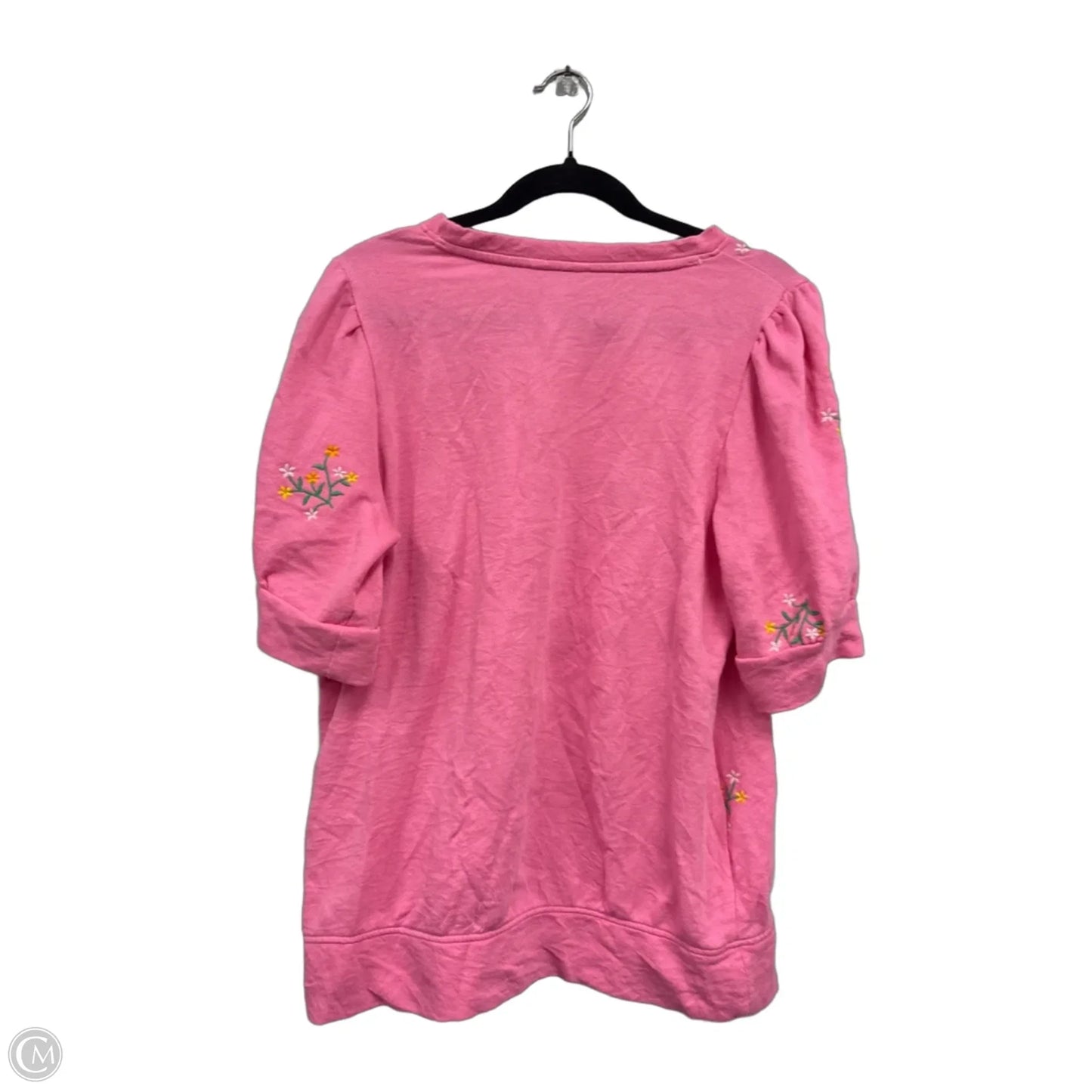 Top Short Sleeve By Crown And Ivy In Pink, Size: L