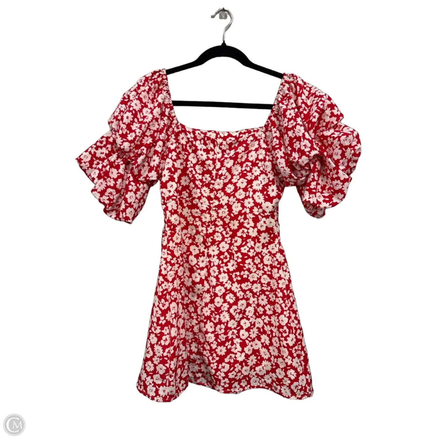 Dress Casual Short By Vestique In Red & White, Size: S