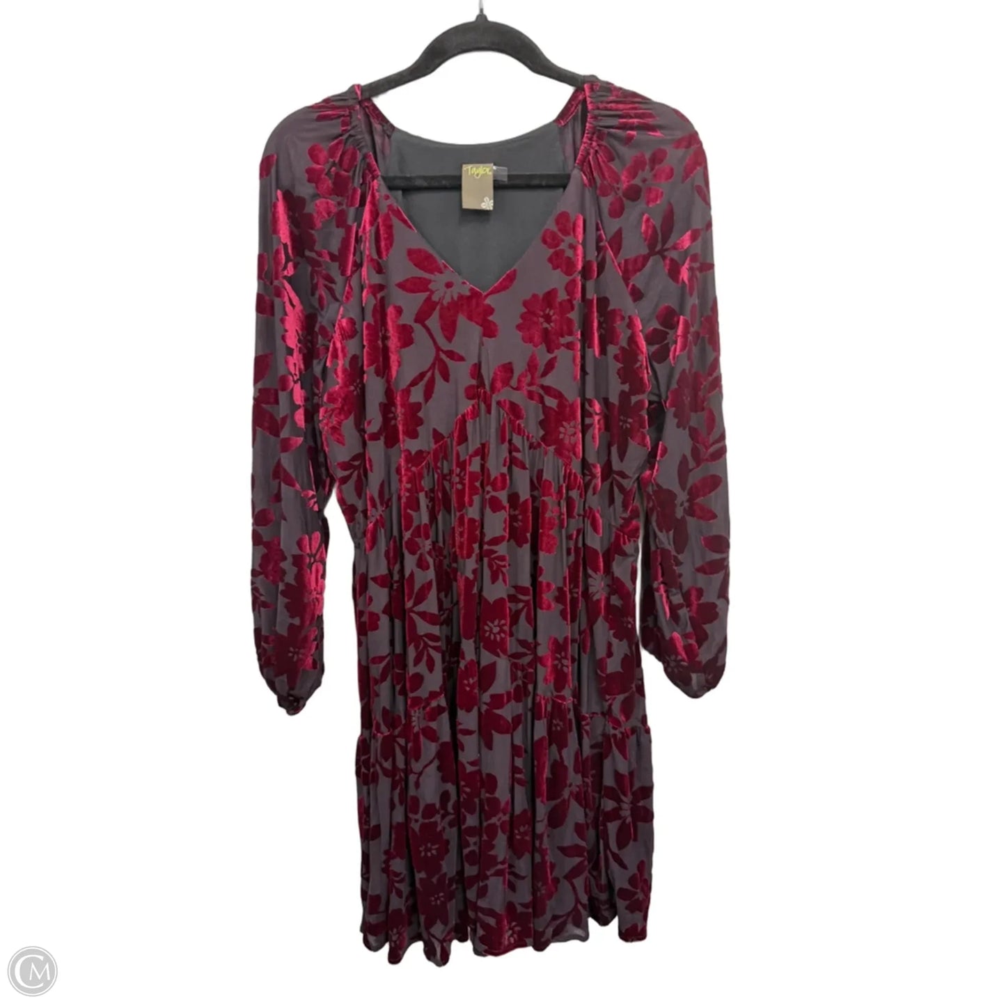 Dress Casual Short By Taylor In Black & Red, Size: 16