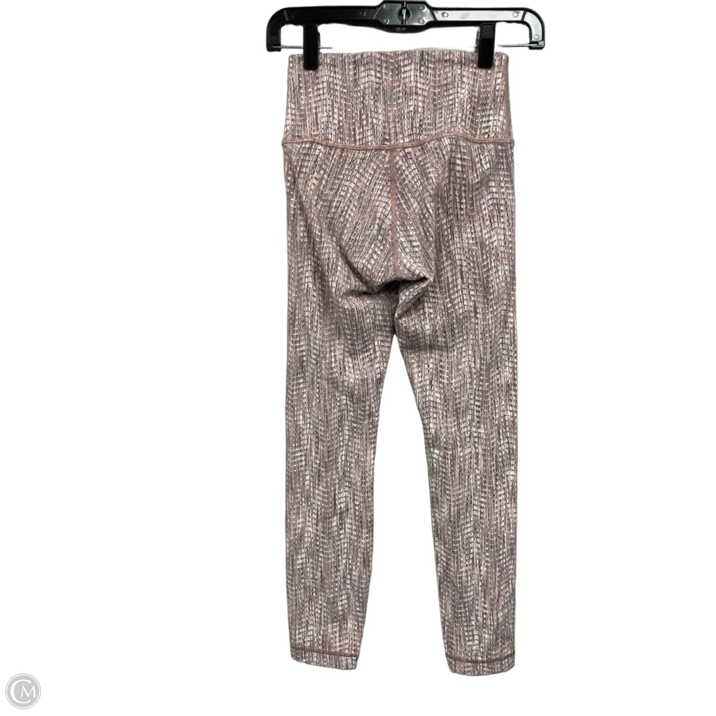 Athletic Leggings By Lululemon In Grey & Pink, Size: 4