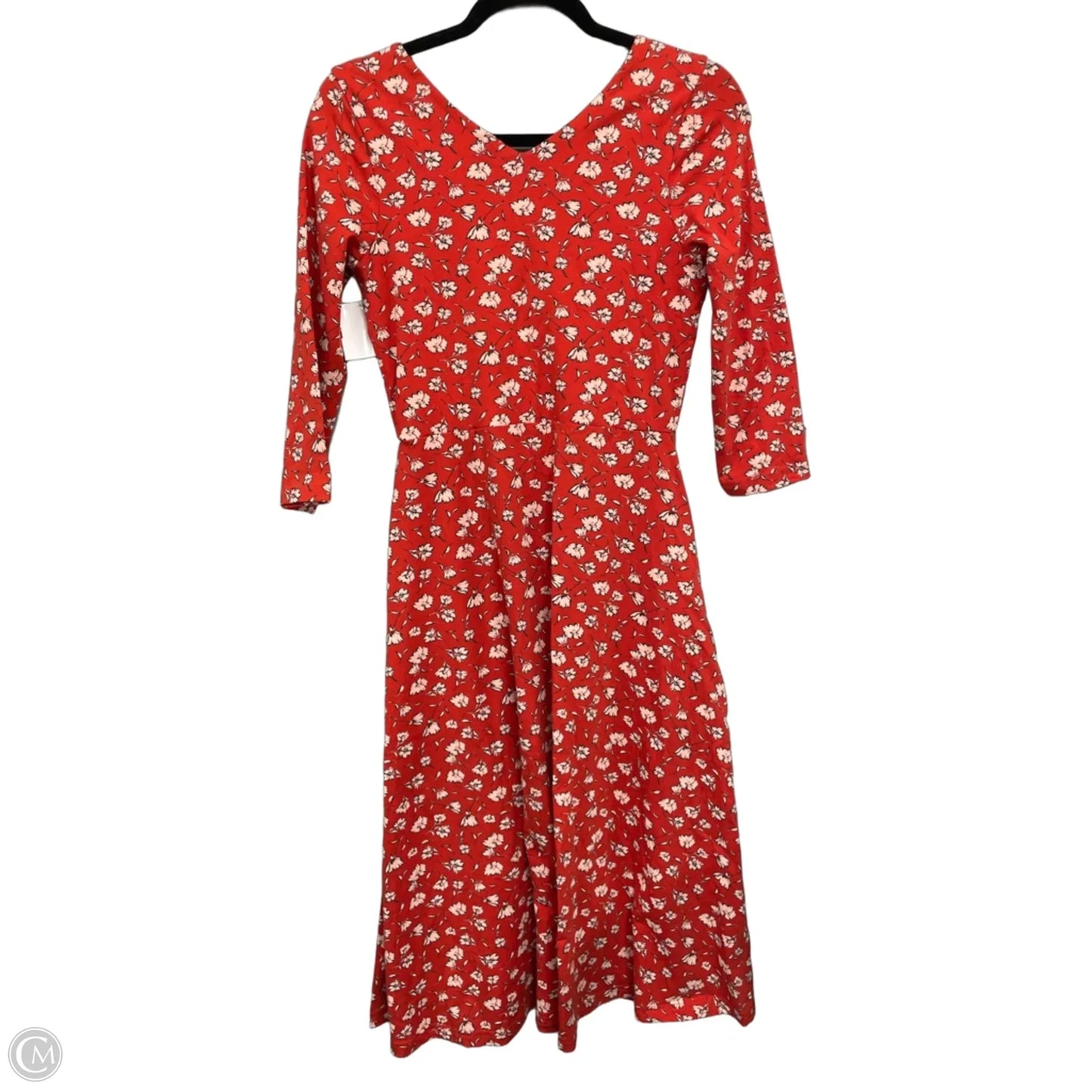 Dress Casual Midi By Pact In Maroon, Size: M