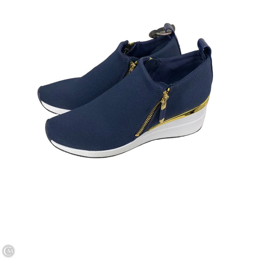 Boots Ankle Heels By Dkny In Blue & Gold, Size: 9