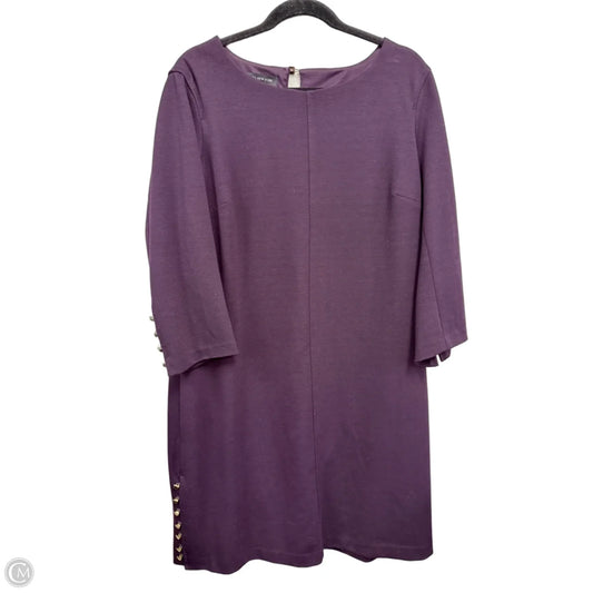 Dress Casual Midi By Jones New York In Purple, Size: 16