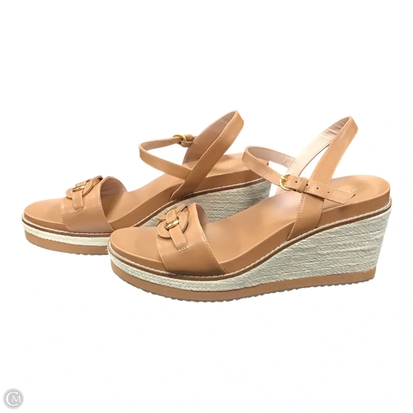 Sandals Heels Wedge By Cole-haan In Brown, Size: 9.5
