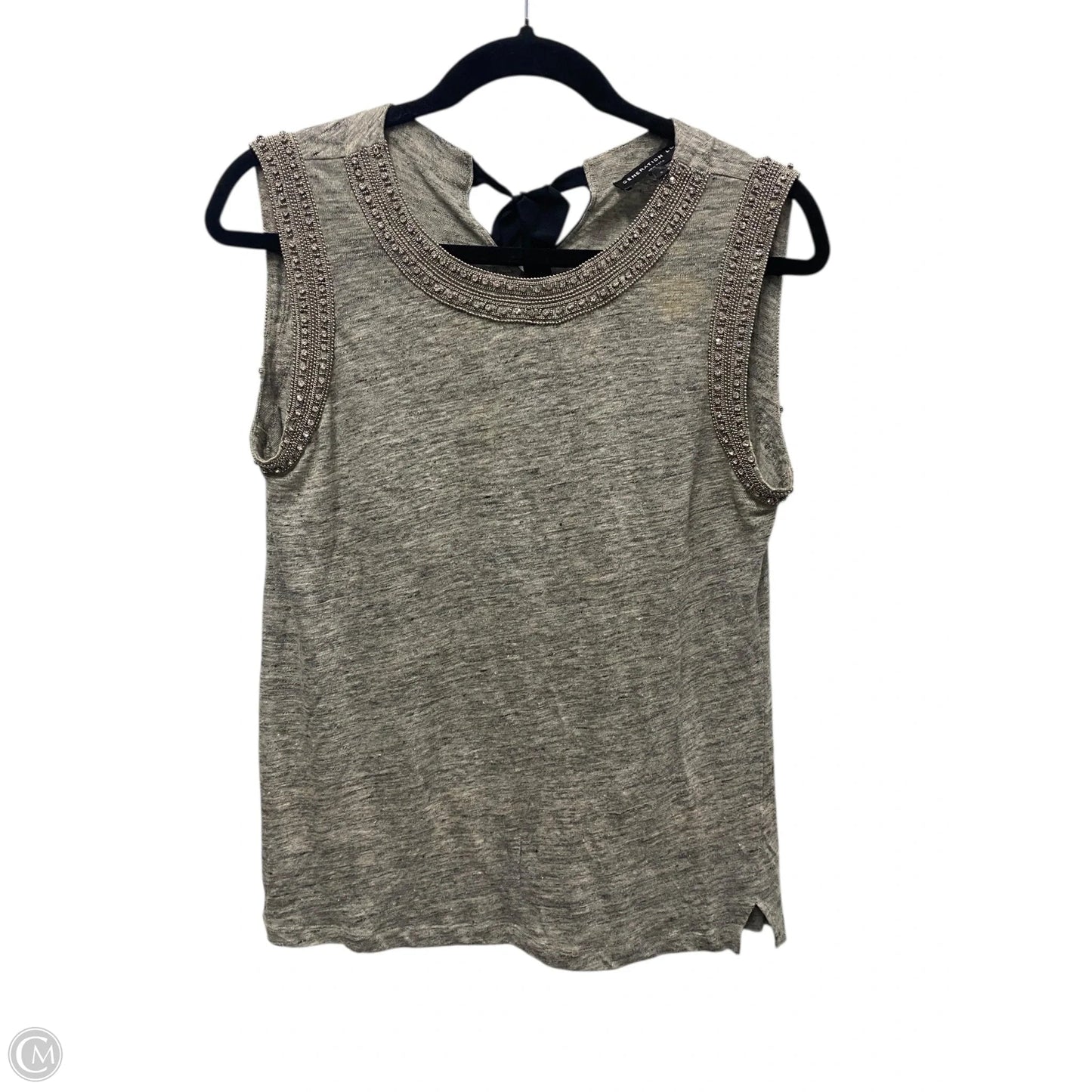 Top Sleeveless By Clothes Mentor In Grey, Size: S